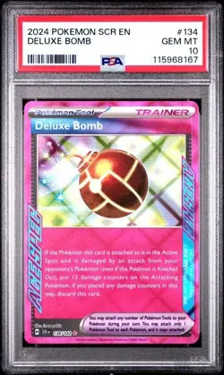 2024 Pokemon SCR EN Deluxe Bomb PSA 10 GEM Ace Spec #134 Holo Rare - Image 1