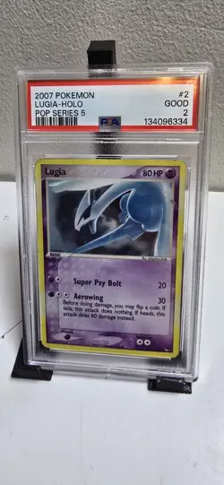2007 Pokemon POP Series 5 LUGIA Holo Rare PSA 2 #2/17 - Image 3