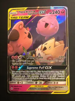 Togepi & Cleffa & Igglybuff GX 143/236 - Cosmic Eclipse Tag Team Pokemon TCG NM - Image 1