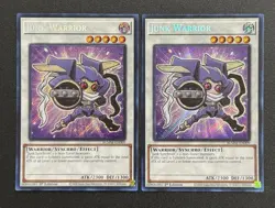 2025 YUGIOH 1ST ED BLMM SECRET RARE JUNK WARRIOR X2 NM SET - Image 1