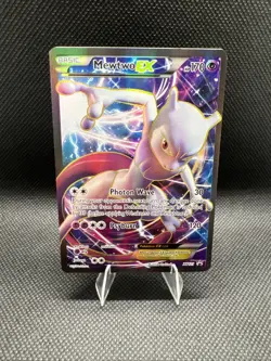 Pokemon Mewtwo EX XY125 Full Art Black Star Promo Holo Card Rare LP Condition - Image 1