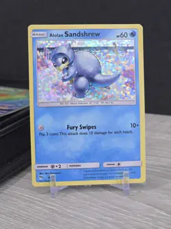 Pokemon Card TCG Alolan Sandshrew 4/12 McDonald's 2019 Holo LP - Image 3