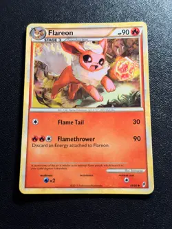 POKEMON FLAREON #44/95 UNCOMMON CALL OF LEGENDS LP CARD - Image 1