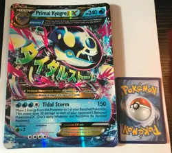 JUMBO Pokemon Mega PRIMAL KYOGRE EX Card CLASH 55/160 OVERSIZED Large Promo LP - Image 1