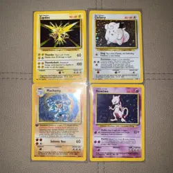 Pokemon Base Set Holo Lot 4 Cards Vintage WOTC - Image 1