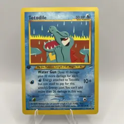 1st Edition Totodile 85/105 LP -Vintage Pokemon Card- Neo Destiny - Image 1