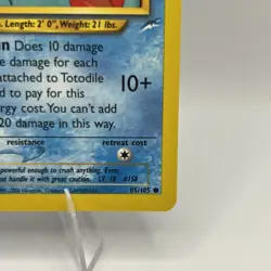 1st Edition Totodile 85/105 LP -Vintage Pokemon Card- Neo Destiny - Image 4