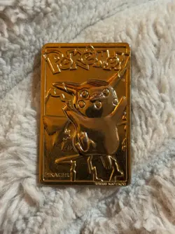 Pikachu 1999 Pokemon 23K Gold-Plated Burger King Nintendo Promo Trading Card - Image 1