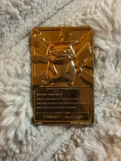 Pikachu 1999 Pokemon 23K Gold-Plated Burger King Nintendo Promo Trading Card - Image 2