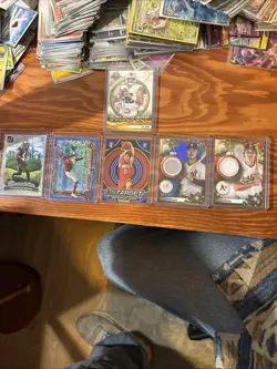 Bunch Of Random junk, Pokemon Cards, Used Energy Drink, Lamp, Desk - Image 2