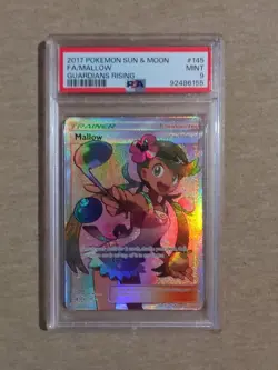 Mallow Full Art Holo Card 145/145 Sm-Guardians Rising PSA 9 Mint Pokemon Card - Image 1