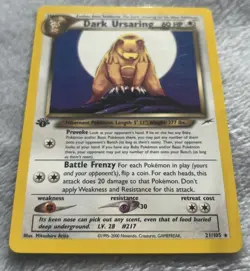 Pokemon TCG Dark Ursaring #21 Neo Destiny Card 1st Edition Non-Holo LP - Image 2