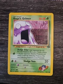 Koga's Grimer 78/132 Common Gym Challenge Pokemon Card NM - Image 1