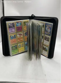 Assorted Multicolor Pokemon Trading Cards Game In Zippered Binder Case Mixed Lot - Image 1