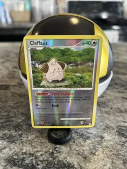 Cleffa 78/130 Diamond and Pearl Reverse Holo MP Pokemon Card Vintage TCG Foil MP - Image 1