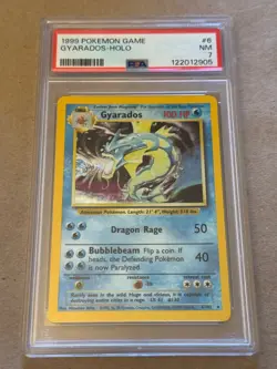 Gyarados 006/102 Base Set Holo Pokemon card PSA 7 NM - Image 1