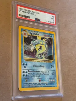Gyarados 006/102 Base Set Holo Pokemon card PSA 7 NM - Image 2