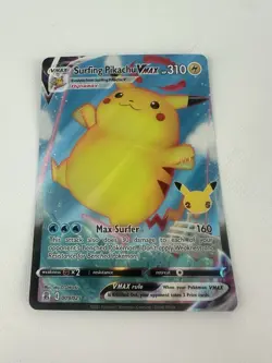 Pokemon Card Surfing Pikachu VMAX 009/025 Celebrations Ultra Rare Near Mint - Image 1