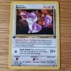 1ST EDITION RATTATA 66/82 POKEMON CARD (TEAM ROCKET SET) - Image 2