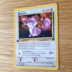 1ST EDITION RATTATA 66/82 POKEMON CARD (TEAM ROCKET SET) - Image 4