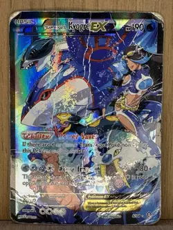 Pokemon Card Team Aqua's Kyogre EX 6/34 Double Crisis - Damaged - Image 1