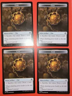 4X SET- MAGIC: INNISTRAD REMASTERED, TOKEN ARTIFACT, BLOOD 0021 / /CLUE 0022 - Image 1