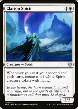 X 1 Clarion Spirit NM Kaldheim 006 MTG Magic The Gathering - Image 1