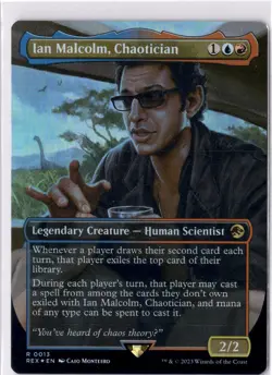 Ian Malcolm, Chaotician NM/M* FOIL BORDERLESS Jurrasic Park 0013 mtg -UnltdCards - Image 1