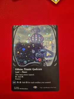 Uthros, Titanic Godcore (Borderless) (Galaxy Foil) Edge of Eternities Foil - Image 1