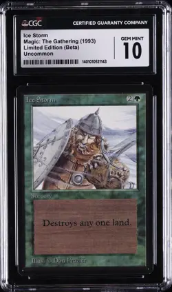 1993 MTG (1993) LTD ED (BETA), UNCOMMON ICE STORM CGC 10 GEM MINT - Image 1