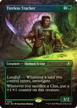 Tireless Tracker (Borderless Foil) - INR - Rare - Magic MTG Pack Fresh - Image 1