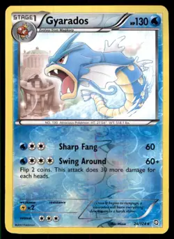2012 Black & White - Dragons Exalted Reverse Holo Gyarados Stage 1/Rare #24 - Image 1