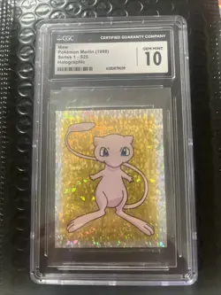 1999 Merlin Pokemon Mew #S25 Prism Sticker - CGC 10!!! - Image 1