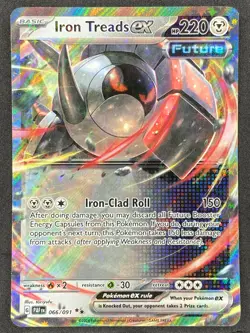 Pokemon Iron Treads ex 066/091 PAF Paldean Fates NM - Image 1