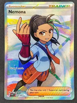 Pokemon Nemona Full Art 229/091 PAF Paldean Fates NM - Image 1