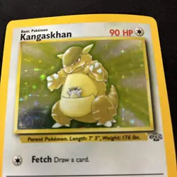 Pokemon TCG Kangaskhan Holo Rare Jungle Unlimited 5/64 Vintage WOTC 1999 LP - Image 3