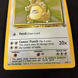 Pokemon TCG Kangaskhan Holo Rare Jungle Unlimited 5/64 Vintage WOTC 1999 LP - Image 4