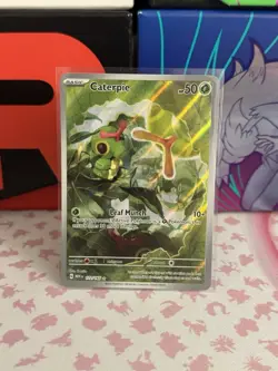 Pokemon TCG Caterpie 172/165 Scarlet & Violet 151 Illustration Rare NM - Image 1