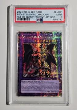 2024 YU-GI-OH! RARITY COLLECTION II Red Eyes Dark Dragoon RA02-EN021 QCR PSA 9 - Image 1