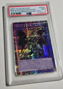 2024 YU-GI-OH! RARITY COLLECTION II Red Eyes Dark Dragoon RA02-EN021 QCR PSA 9 - Image 2