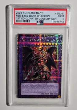 2024 YU-GI-OH! RARITY COLLECTION II Red Eyes Dark Dragoon RA02-EN021 QCR PSA 9 - Image 5