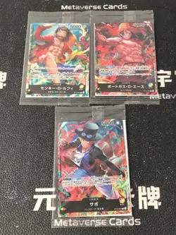 One Piece Card Game Seven-Eleven Limited Promo Sabo Ace Luffy Set Japanese Lot*3 - Image 1