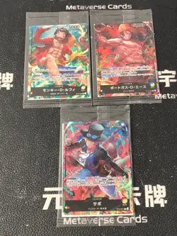 One Piece Card Game Seven-Eleven Limited Promo Sabo Ace Luffy Set Japanese Lot*3 - Image 1