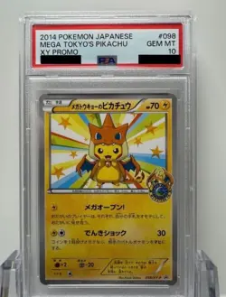 PSA 10 Pokemon Card Mega Tokyo's Pikachu 098/XY-P Japanese Center Opening Promo - Image 1