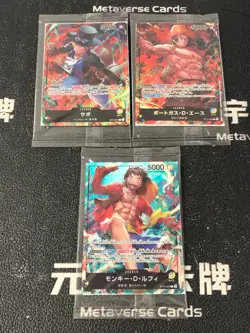 One Piece Card Game Seven-Eleven Limited Promo Sabo Ace Luffy Set Japanese Lot*3 - Image 1