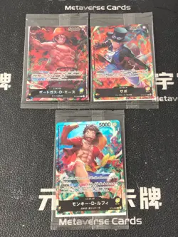 One Piece Card Game Seven-Eleven Limited Promo Sabo Ace Luffy Set Japanese Lot*3 - Image 1