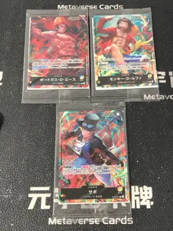 One Piece Card Game Seven-Eleven Limited Promo Sabo Ace Luffy Set Japanese Lot*3 - Image 2