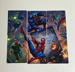 Spider-Man MTG Magic Marvel Borderless Scene Box Art Cards 6 card complete set! - Image 1