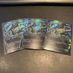 MTG: Thrashing Brontodon, Borderless FOIL, 329, Lost Caverns of Ixalan - Image 1