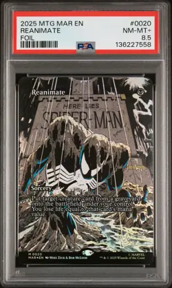 2025 MTG MARVEL'S SPIDER-MAN: SOURCE MAT FOIL #0020 REANIMATE PSA 8.5 - Image 1